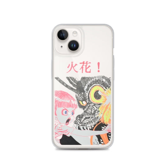 Black Fire "火花" iPhone Case