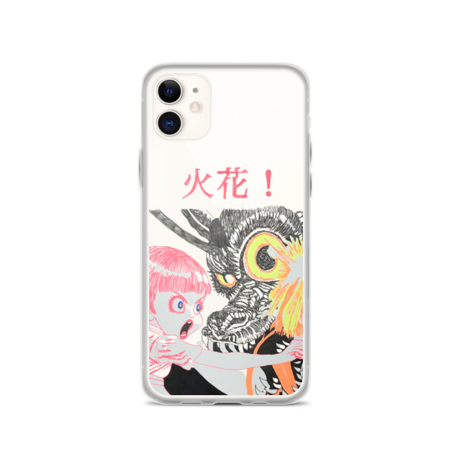 Black Fire "火花" iPhone Case