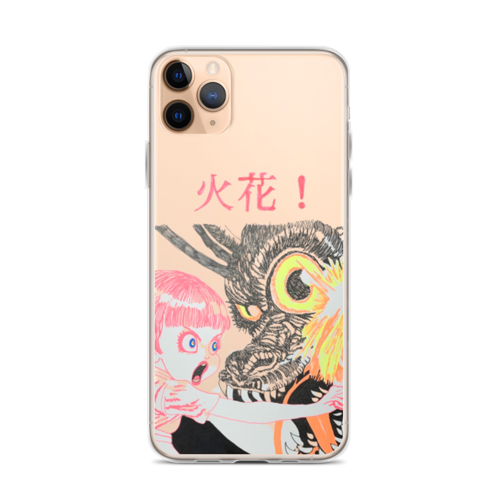Black Fire "火花" iPhone Case