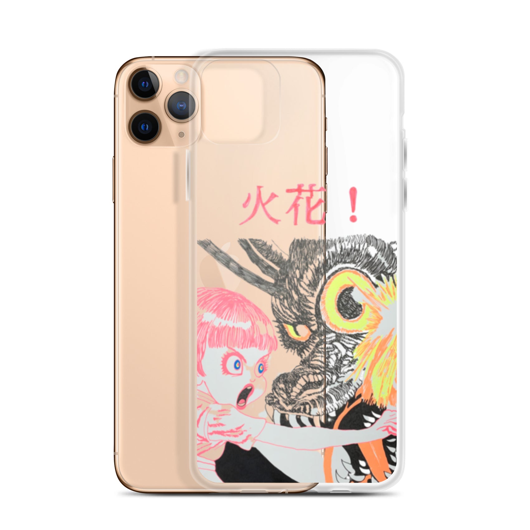 Black Fire "火花" iPhone Case