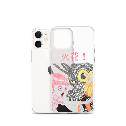 Black Fire "火花" iPhone Case