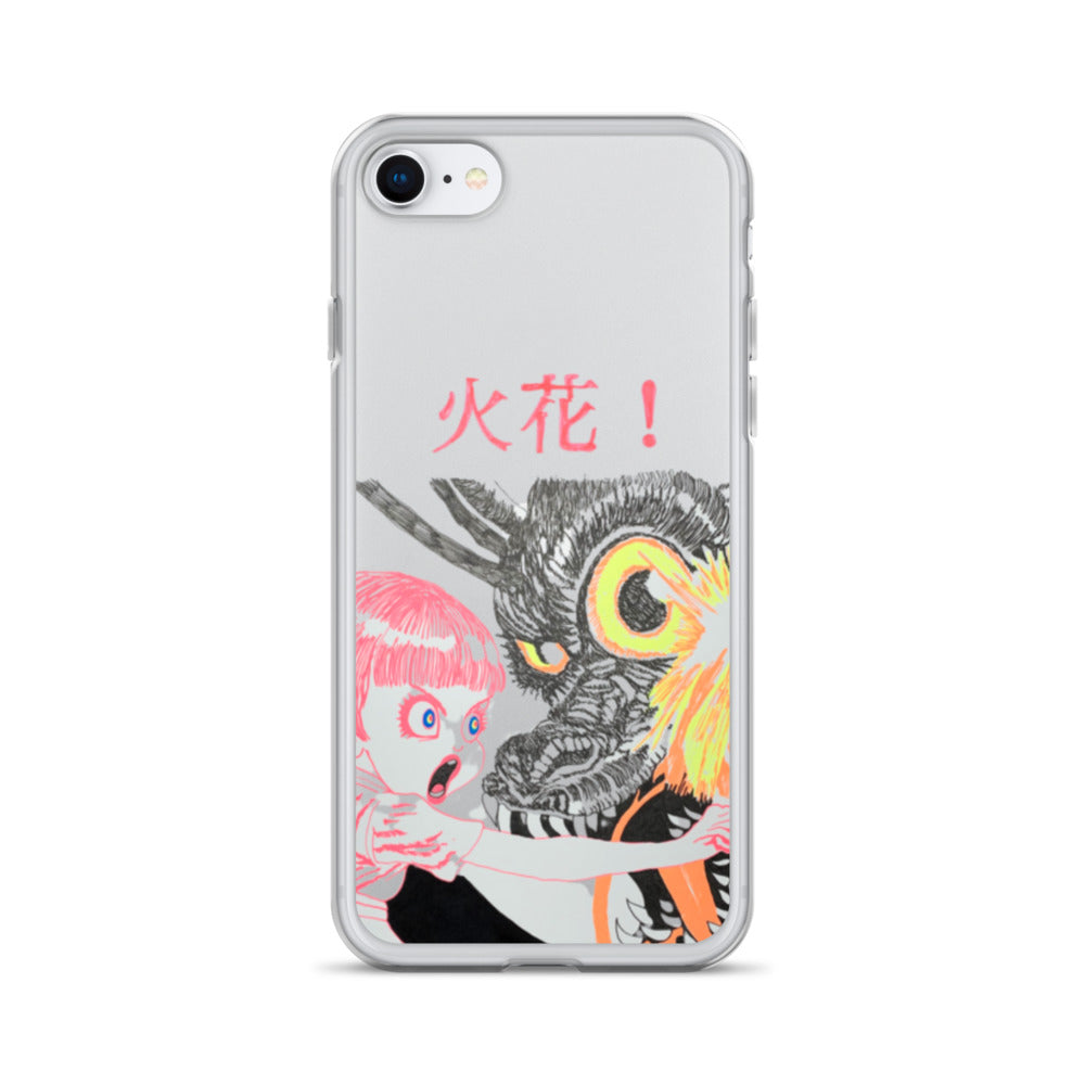 Black Fire "火花" iPhone Case