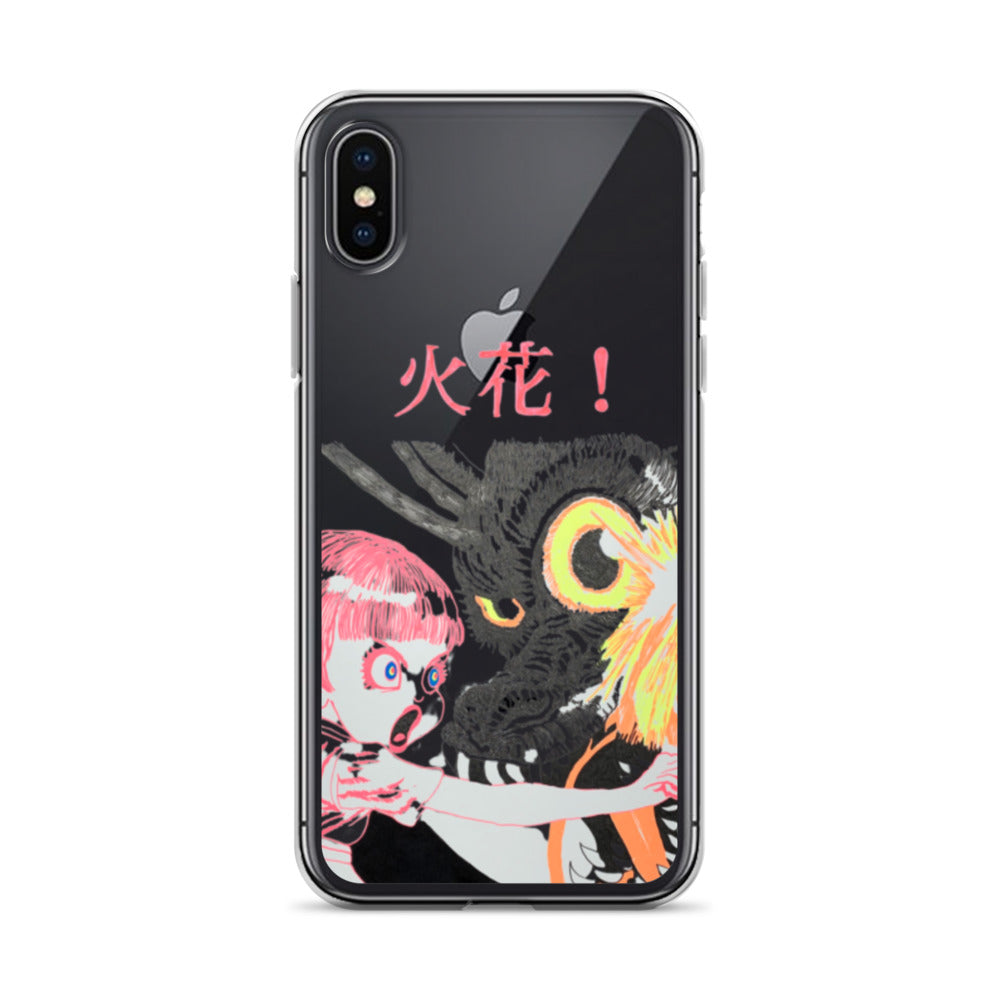 Black Fire "火花" iPhone Case