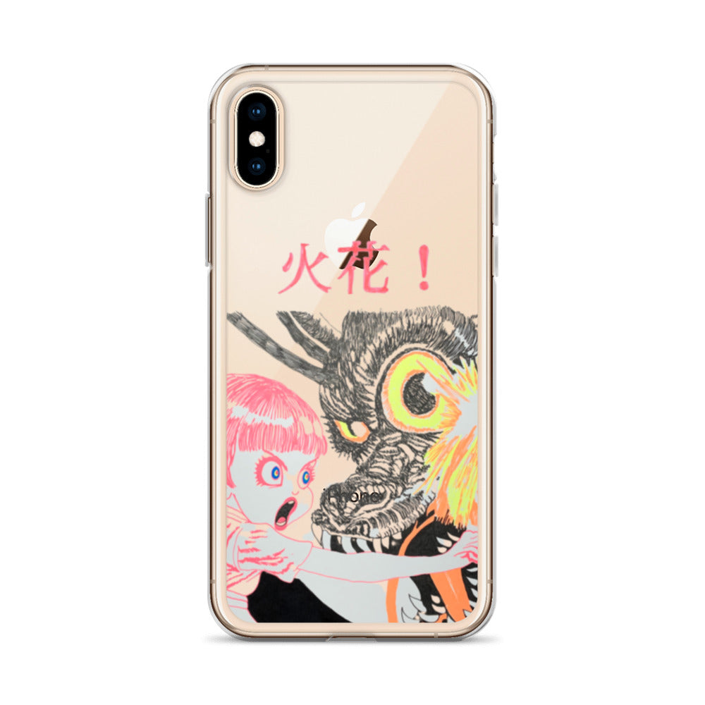 Black Fire "火花" iPhone Case