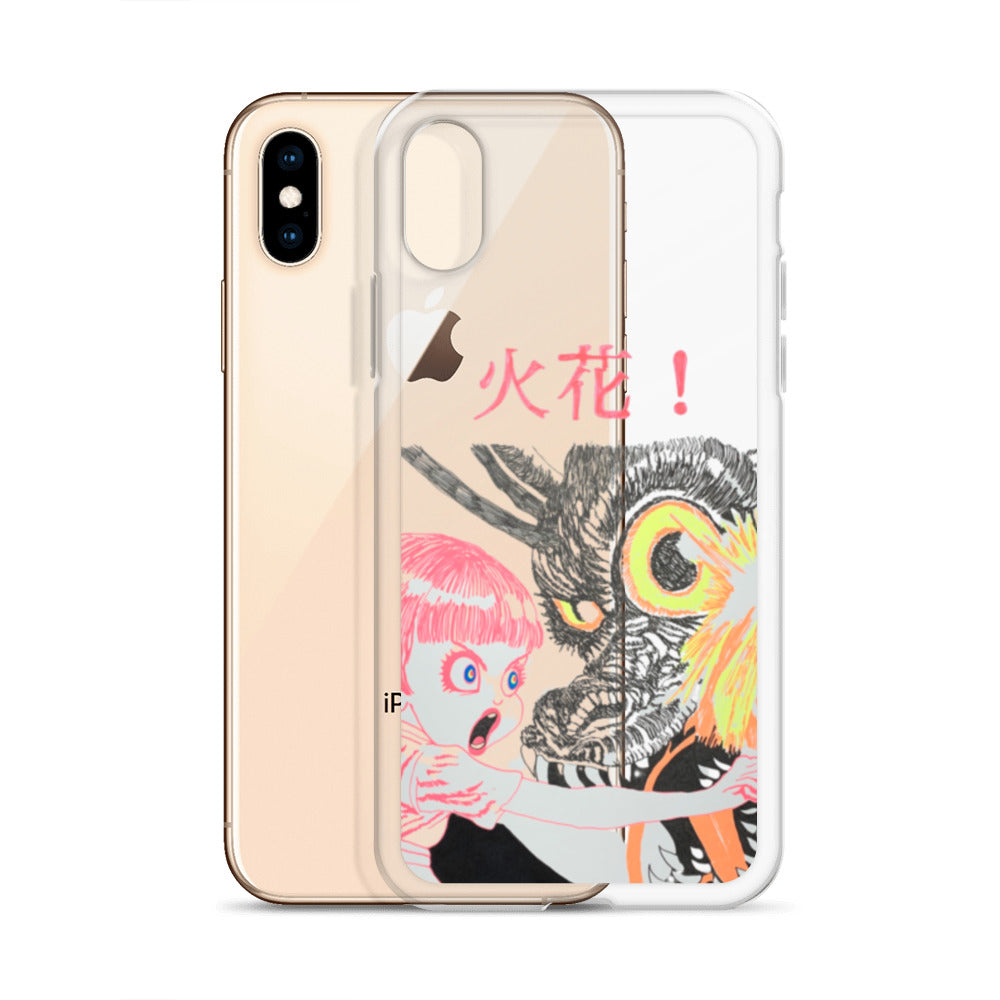 Black Fire "火花" iPhone Case