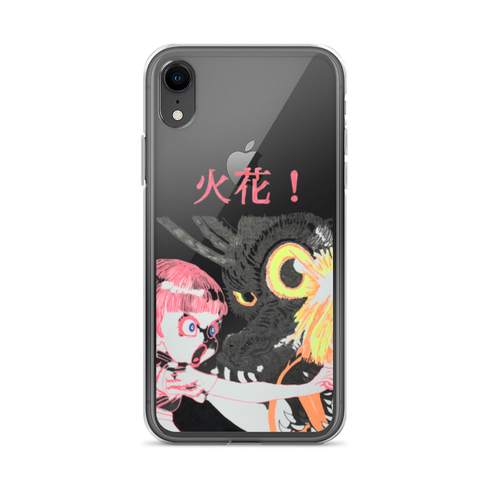 Black Fire "火花" iPhone Case