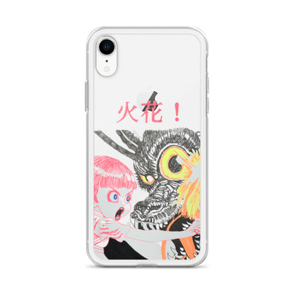 Black Fire "火花" iPhone Case