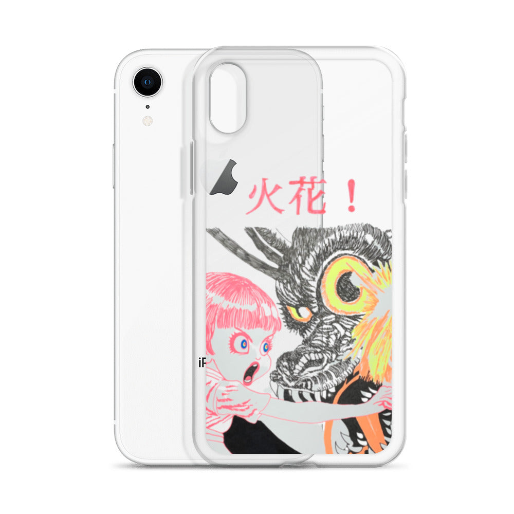 Black Fire "火花" iPhone Case