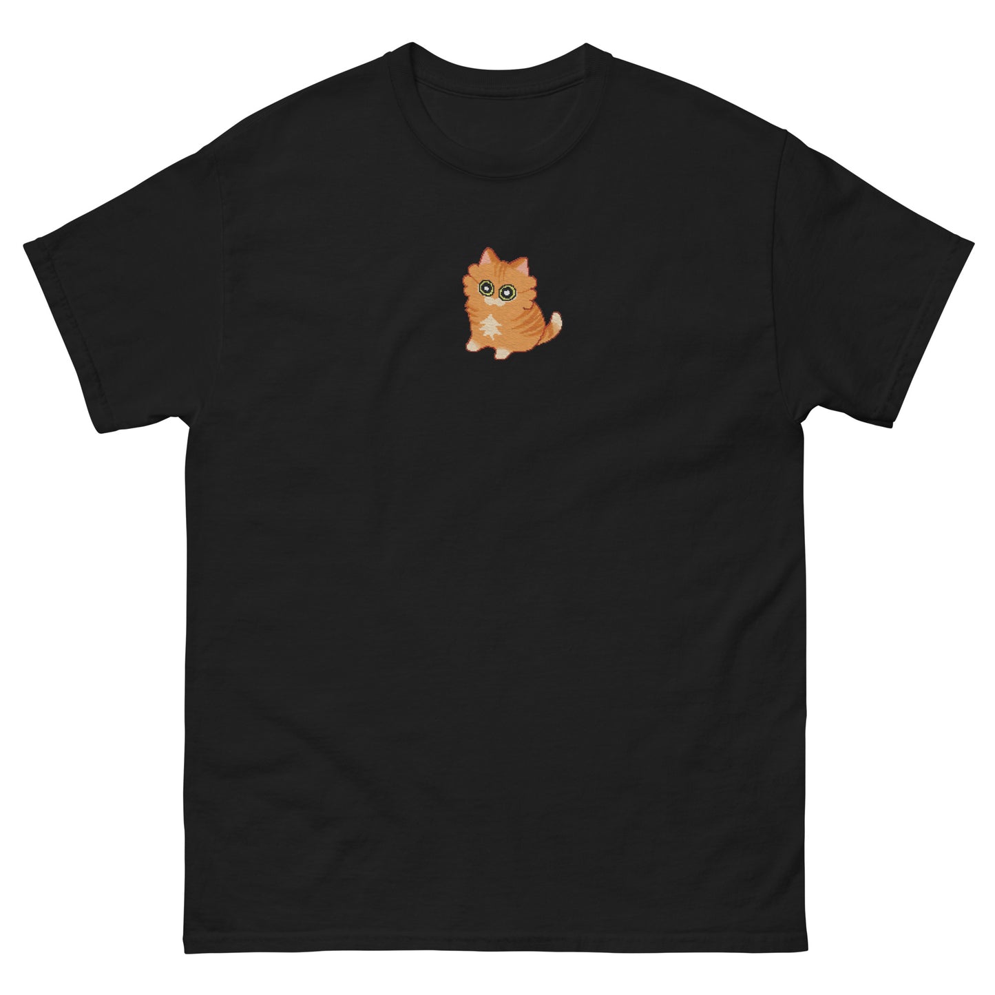 Orange Cat Embroidery T-Shirt