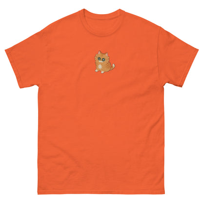 Orange Cat Embroidery T-Shirt