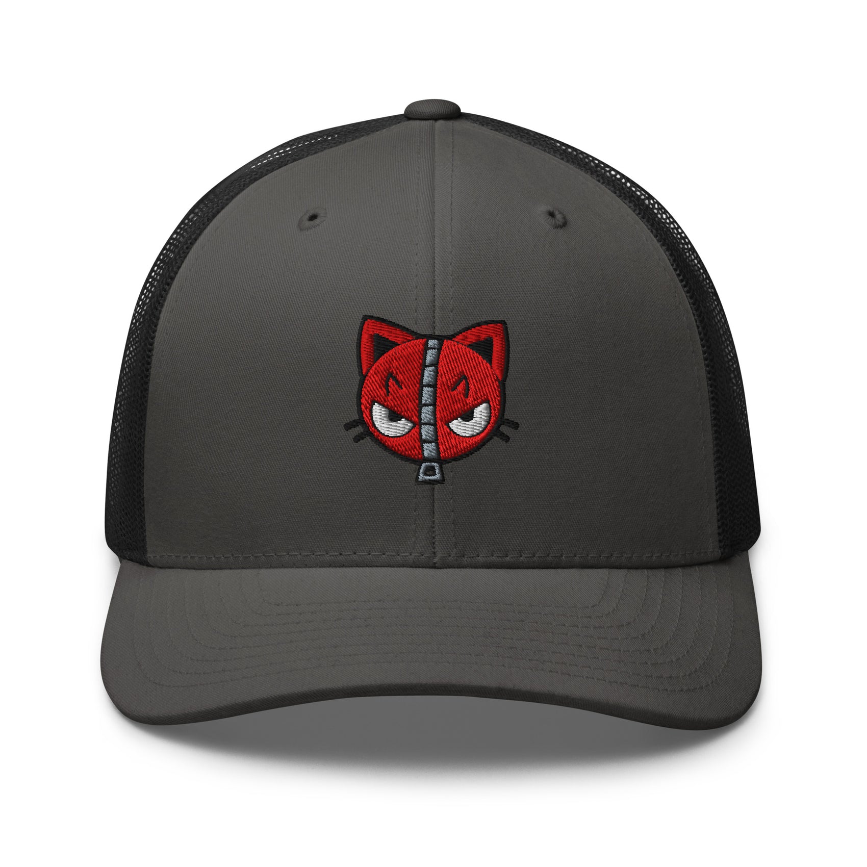 Red Devil Embroidery Trucker Hat
