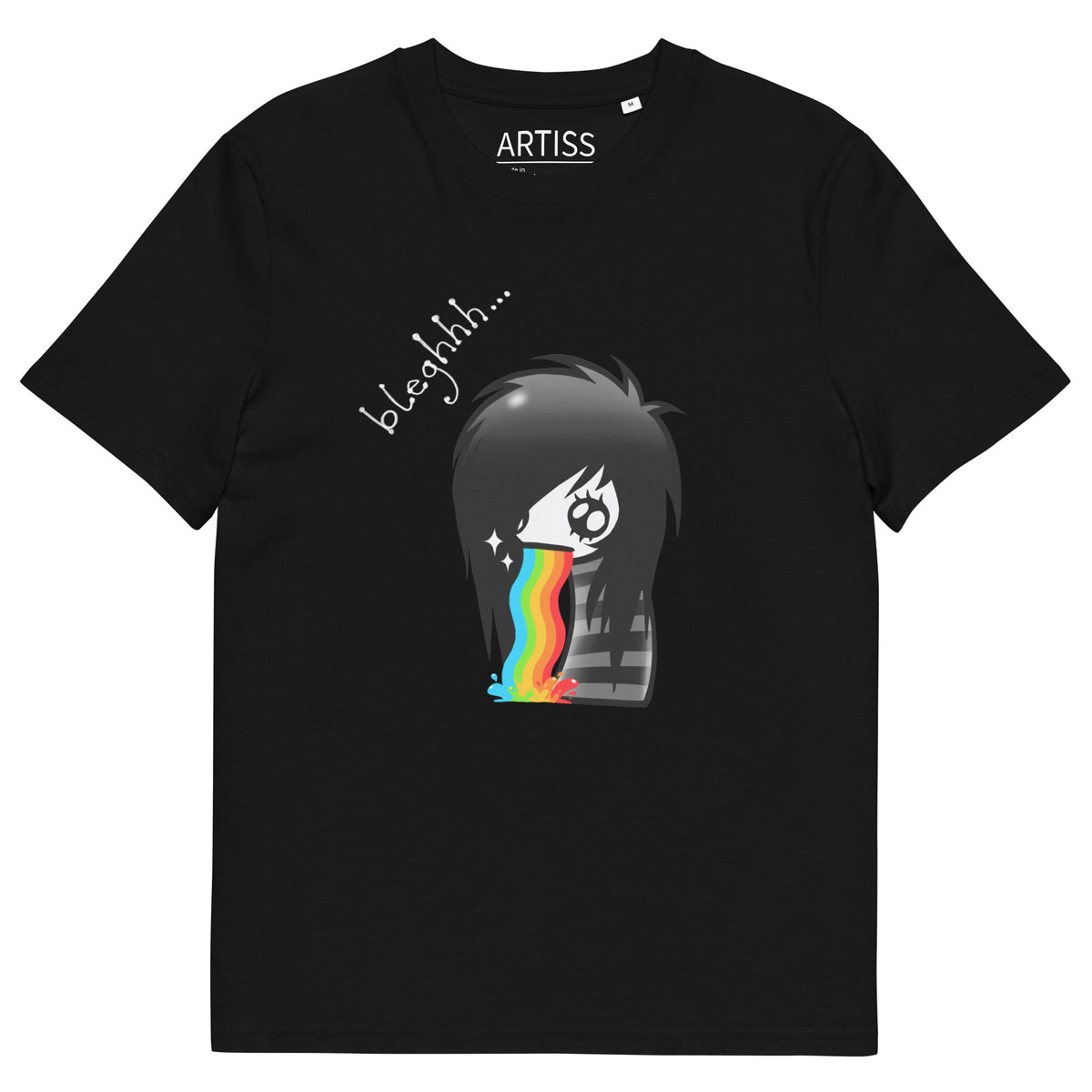 Rainbow Barf Premium Eco T-Shirt (White text)